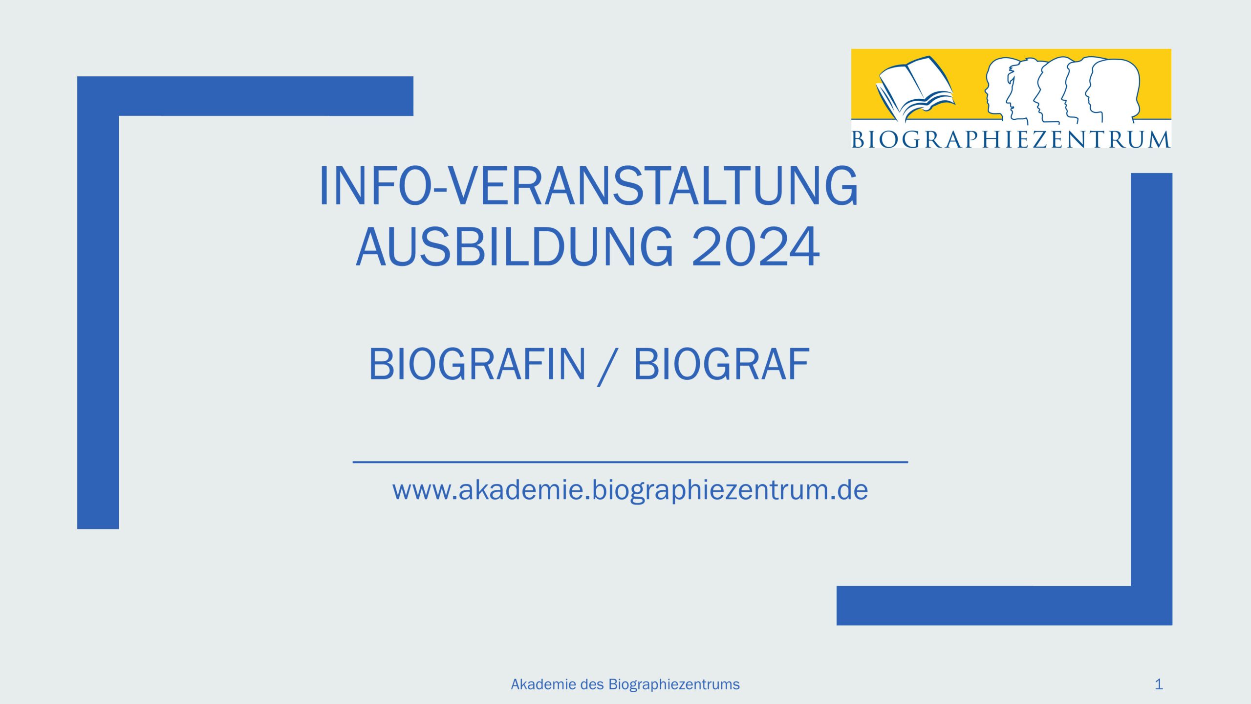 Online: Info-Veranstaltung Ausbildung zur Biografin / zum Biografen